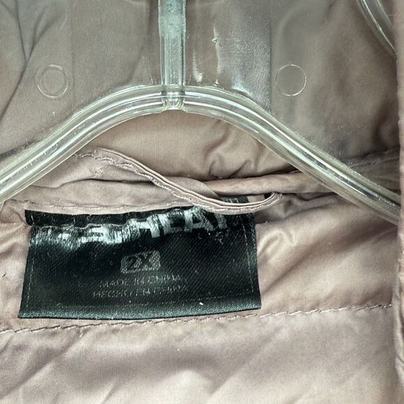 32 Degrees Heat Womens Hooded Down Puffer Packable Taupe Jacket Size 2X - Picture 13 of 16